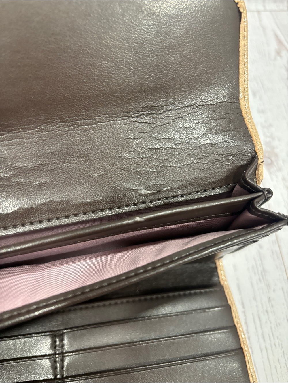 Coach Shimmering Champagne Buckle Soho Wallet Clutch - Picture 7 of 15